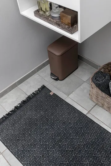 Morocco badrumsmatta 50x80 cm - Black-grey - Mette Ditmer