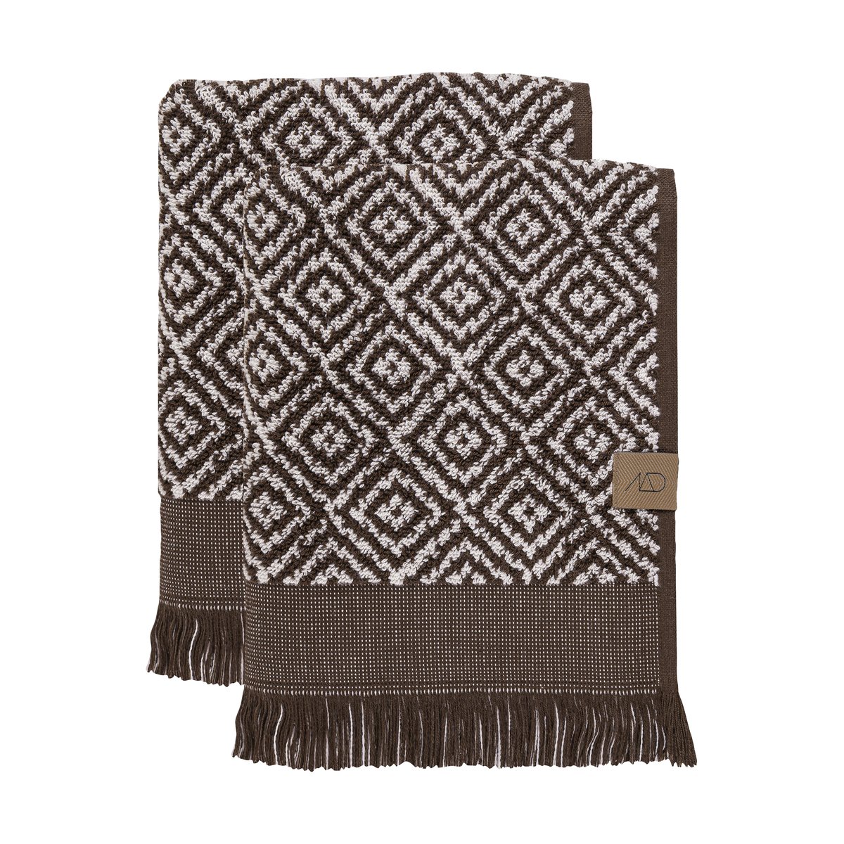 Mette Ditmer Morocco gästhandduk 35x55 cm 2-pack Chocolate-off-white