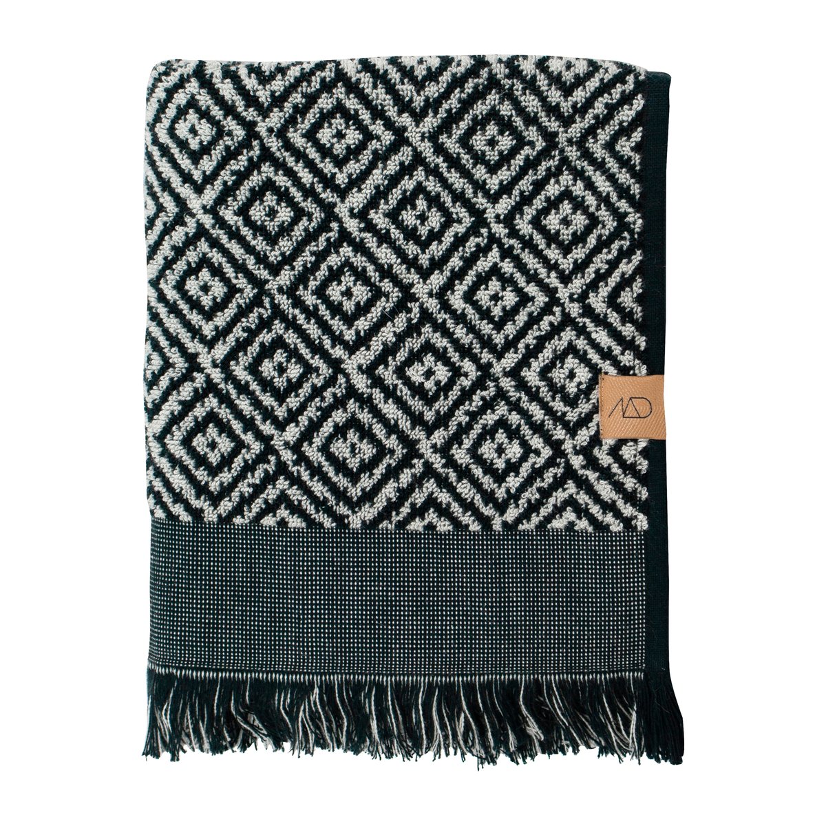 Mette Ditmer Morocco handduk 70x135 cm Black-white | Skandinavisk Design | Badlakan | Svart