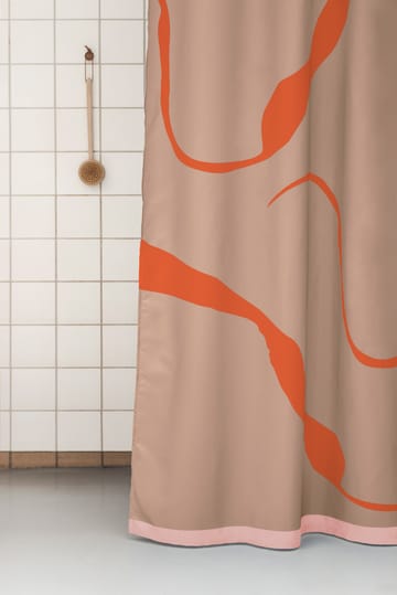 Nova Arte duschdraperi 150x200 cm - Latte-orange - Mette Ditmer