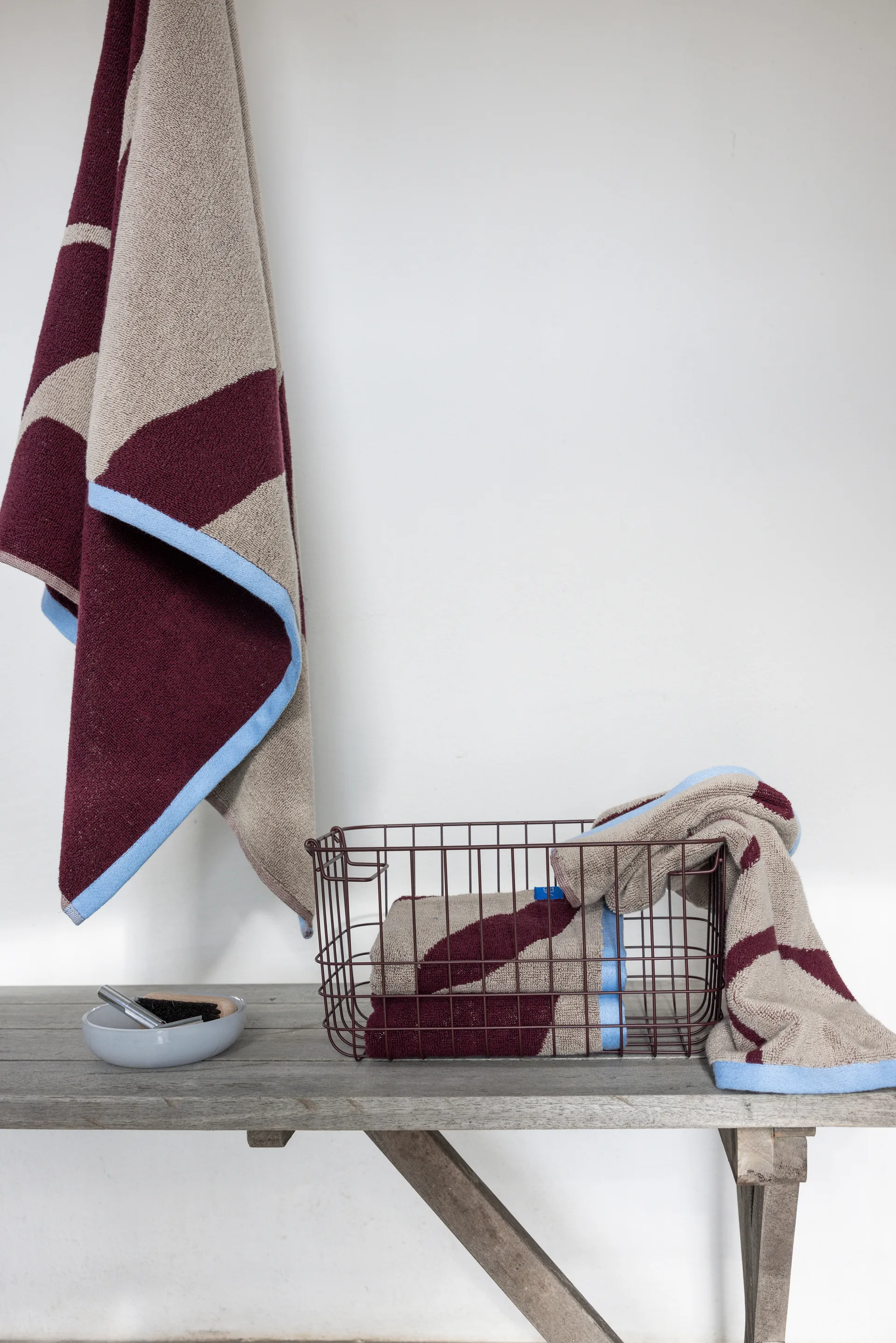 Nova Arte gästhandduk 40x55 cm 2-pack, Wine-sand Mette Ditmer