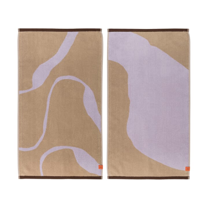 Nova Arte handduk 50x90 cm 2-pack - Sand-lilac - Mette Ditmer