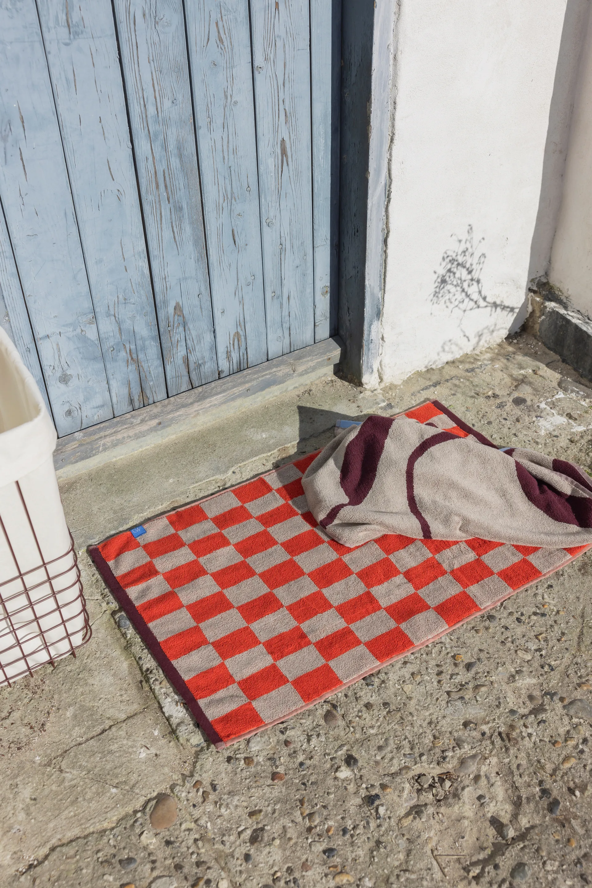 Retro badrumsmatta 50x80 cm, Dark orange Mette Ditmer