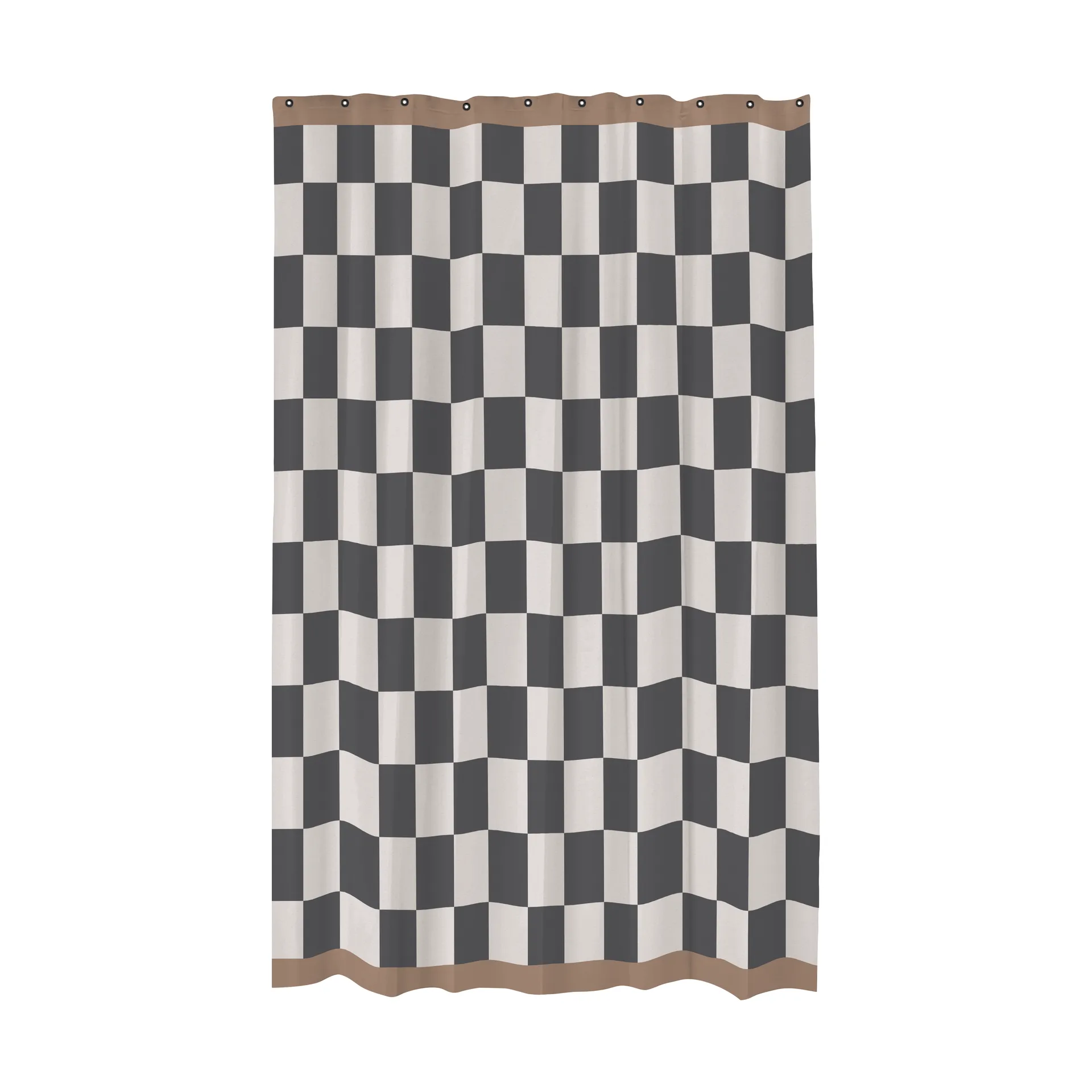 Retro duschdraperi 150x200 cm, Dark grey Mette Ditmer
