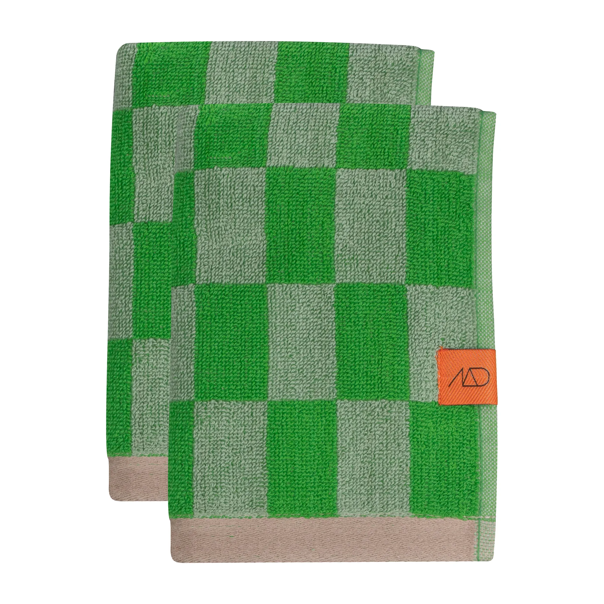 Retro gästhandduk 40x55 cm 2-pack, Classic green Mette Ditmer