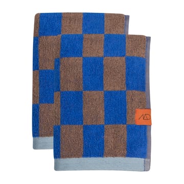 Retro gästhandduk 40x55 cm 2-pack - Cobalt - Mette Ditmer