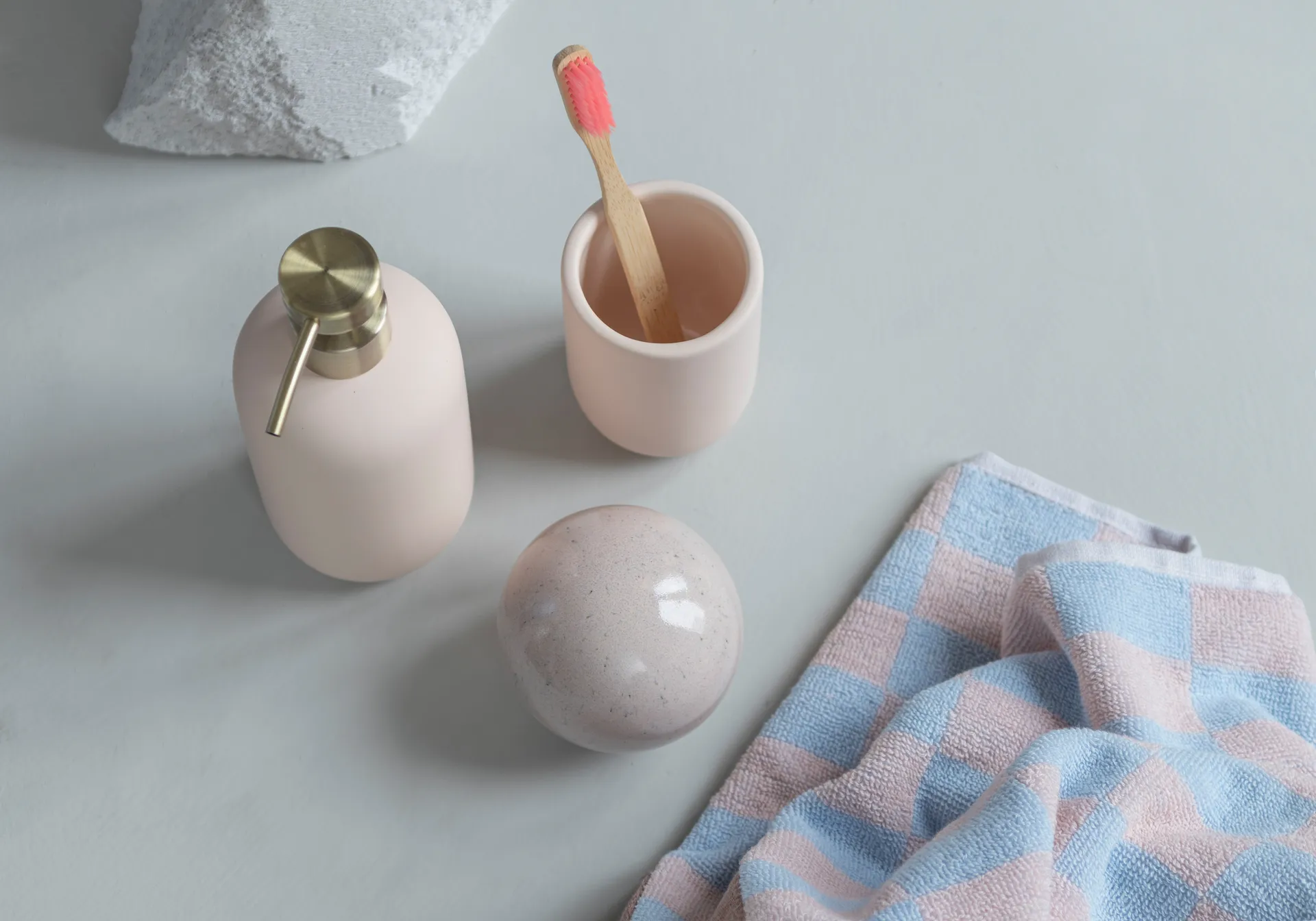 Retro gästhandduk 40x55 cm 2-pack, Light blue Mette Ditmer