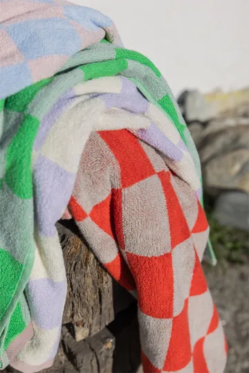 Retro handduk - Dark orange, 50x90 cm - Mette Ditmer