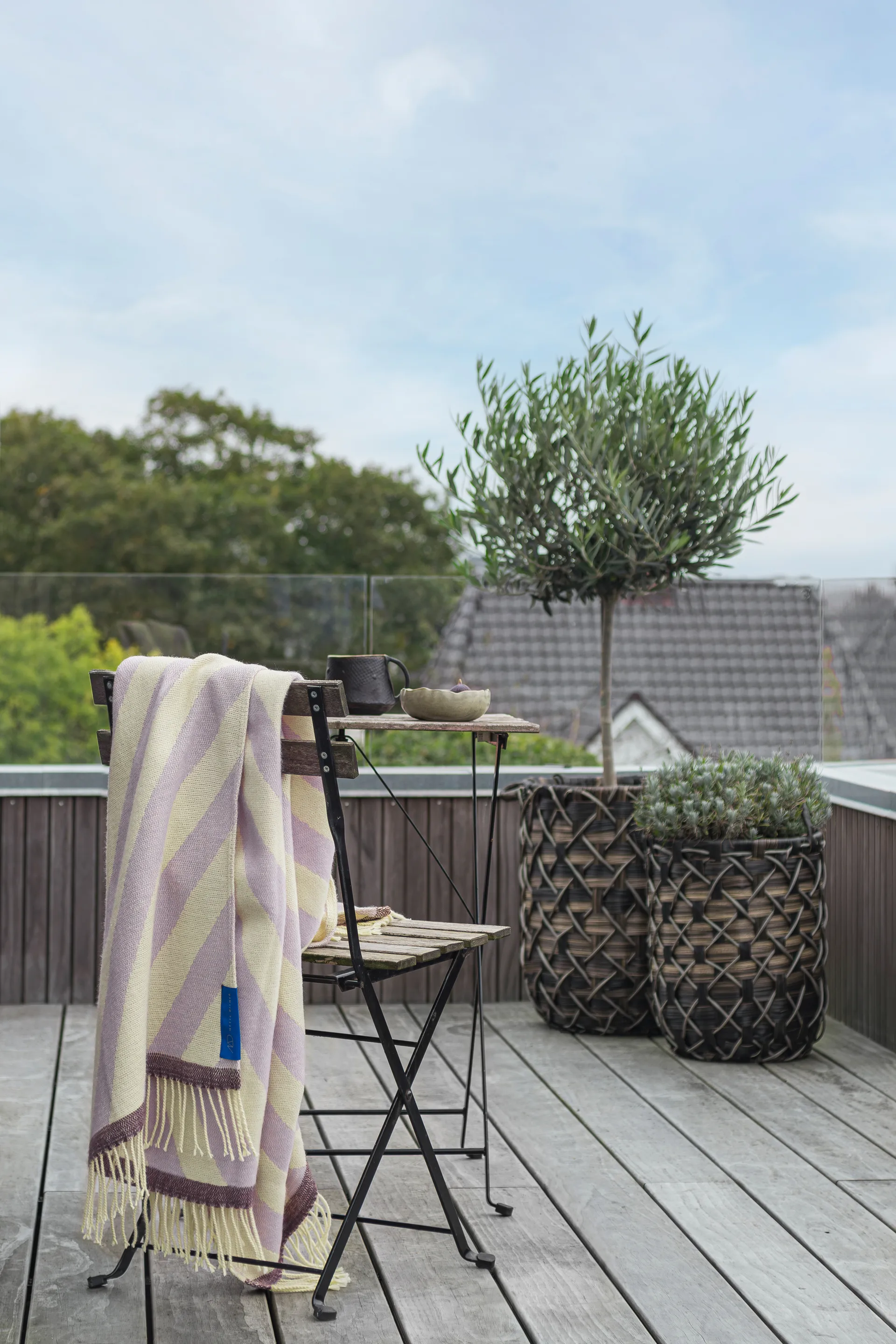 Retro pläd 125x170 cm, Lilac Mette Ditmer