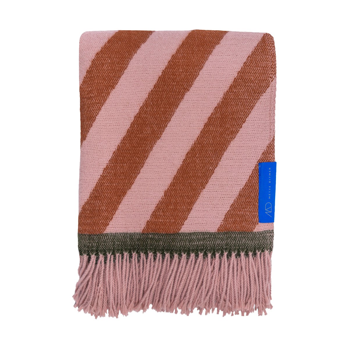 Mette Ditmer Retro pläd 125x170 cm Rust | Skandinavisk Design | Ullplädar & Ullfiltar | Rosa