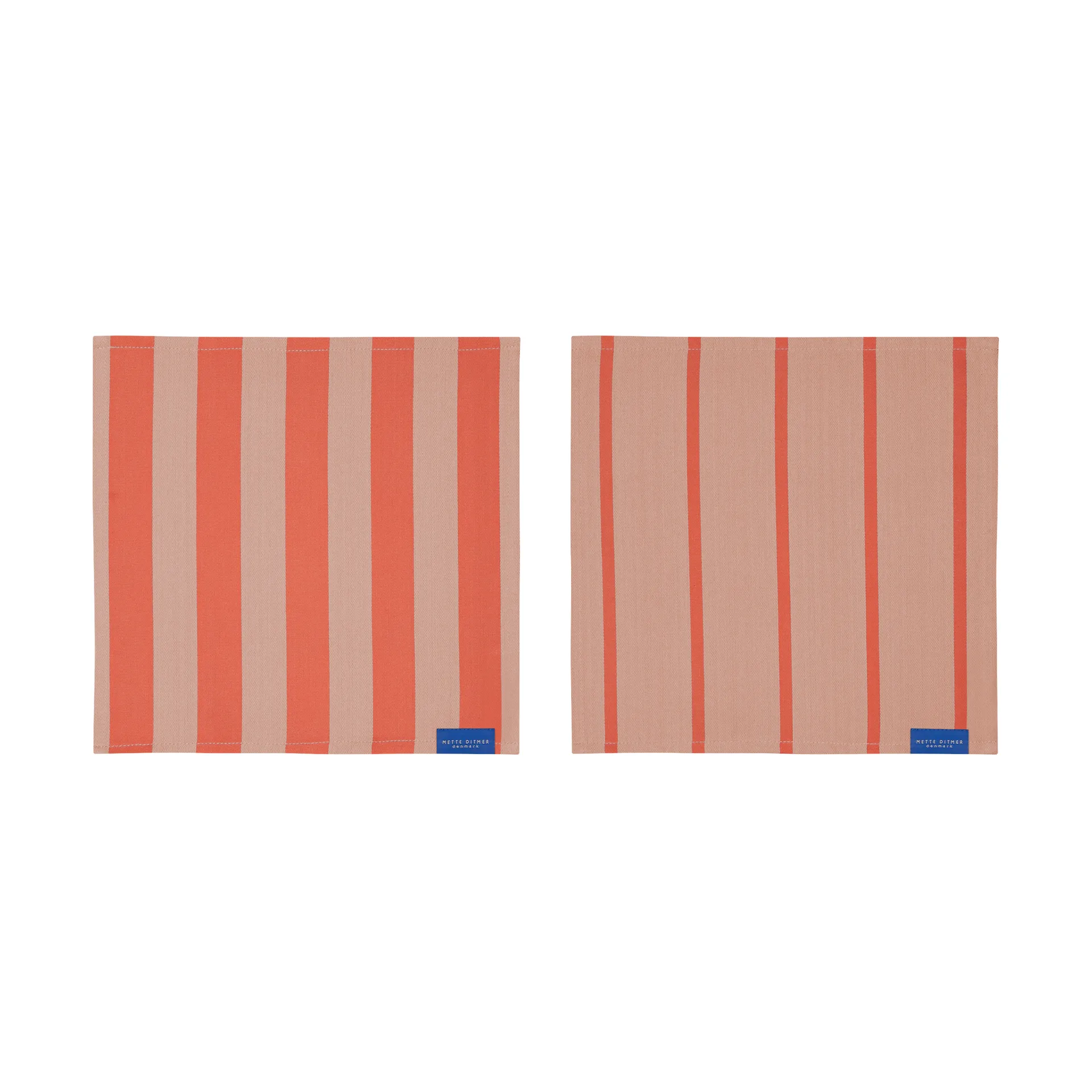 Stripes disktrasa 33x33 cm 2-pack, Latte Mette Ditmer