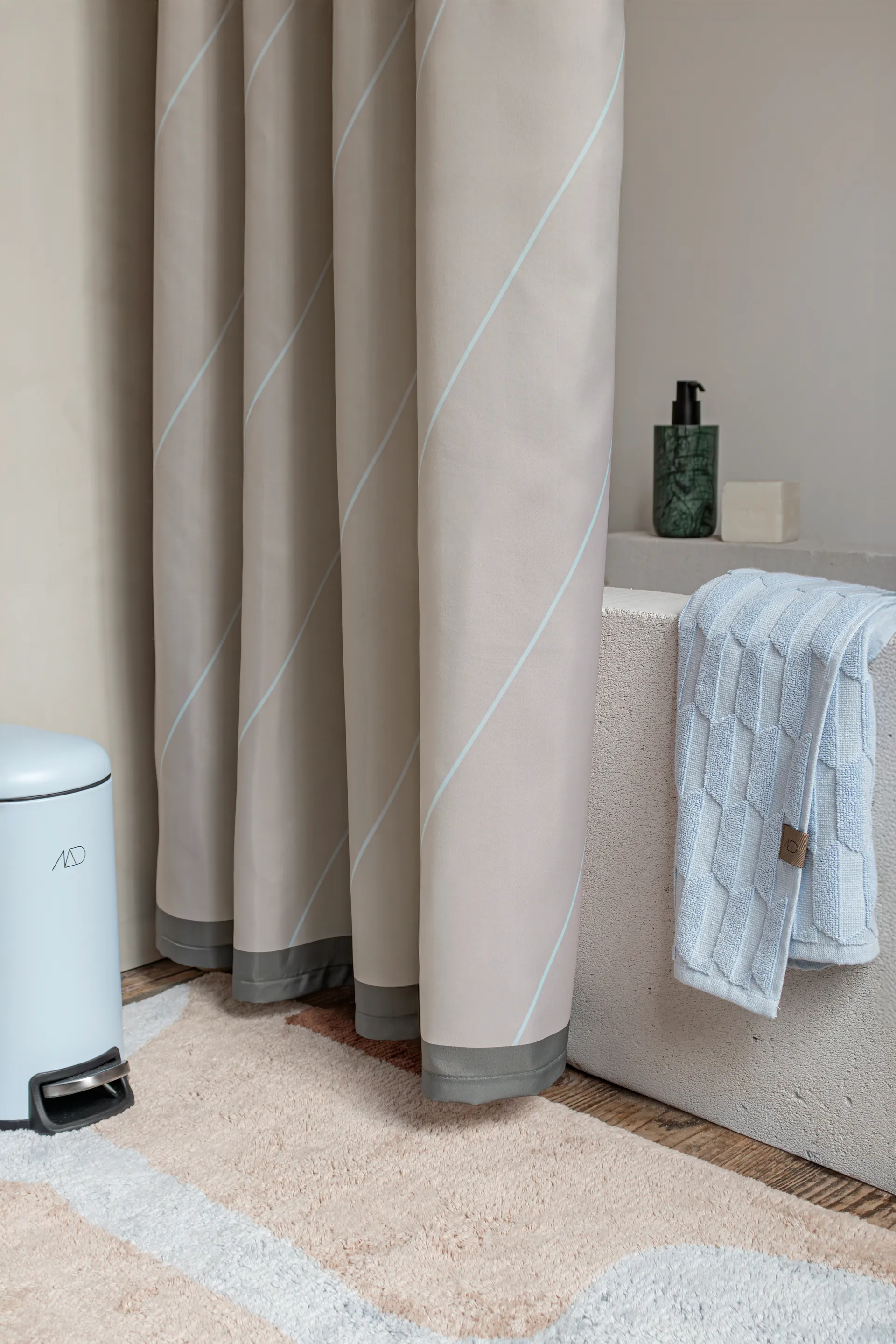 Subtle duschdraperi 150x200 cm, Mint Mette Ditmer