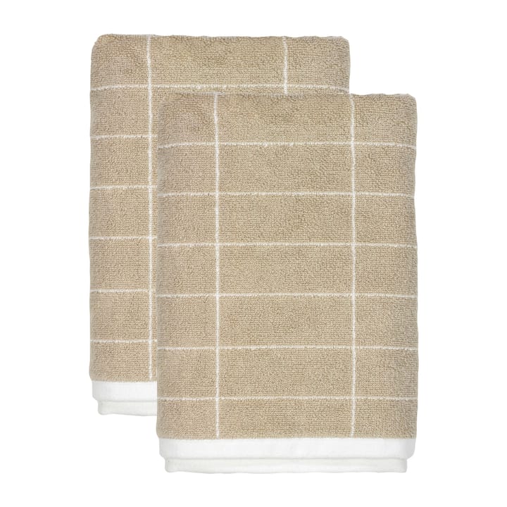 Tile Stone gästhandduk 38x60 cm 2-pack - Sand-off white - Mette Ditmer