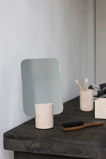 Travertin bordsspegel - Linen - Mette Ditmer