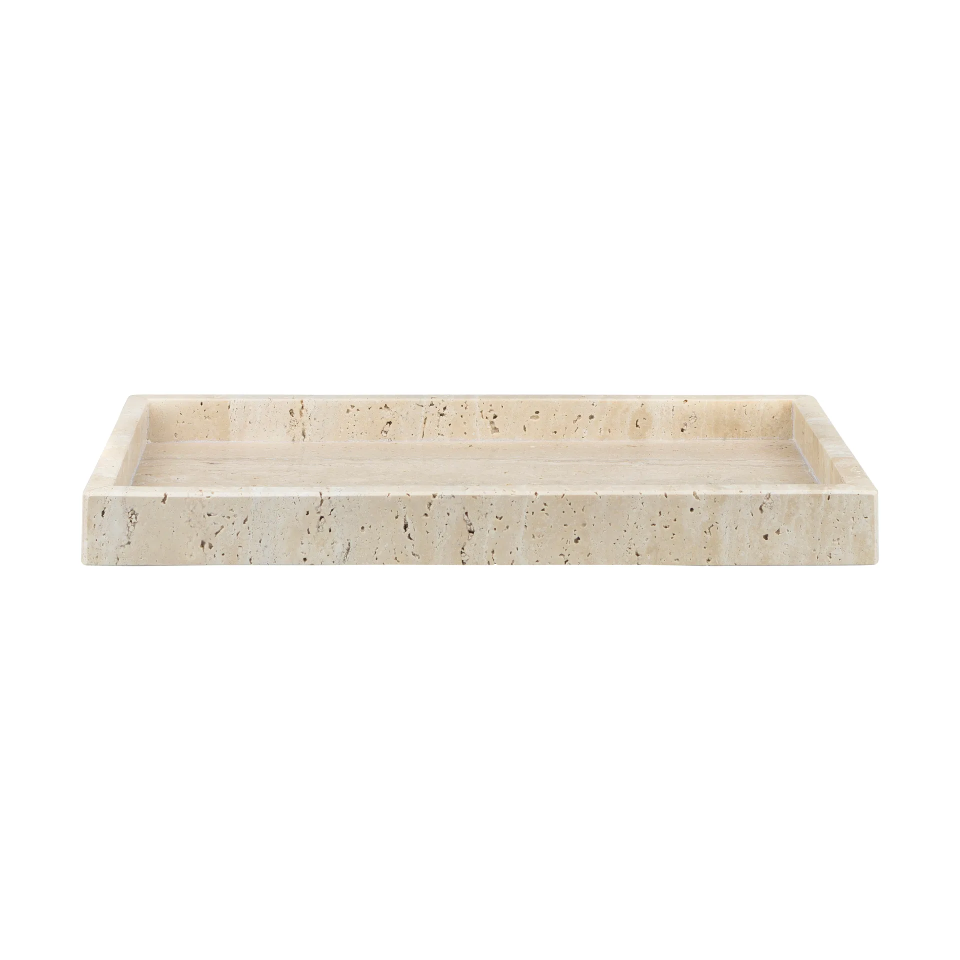 Travertine dekorationsbricka 16x31 cm, Linen Mette Ditmer