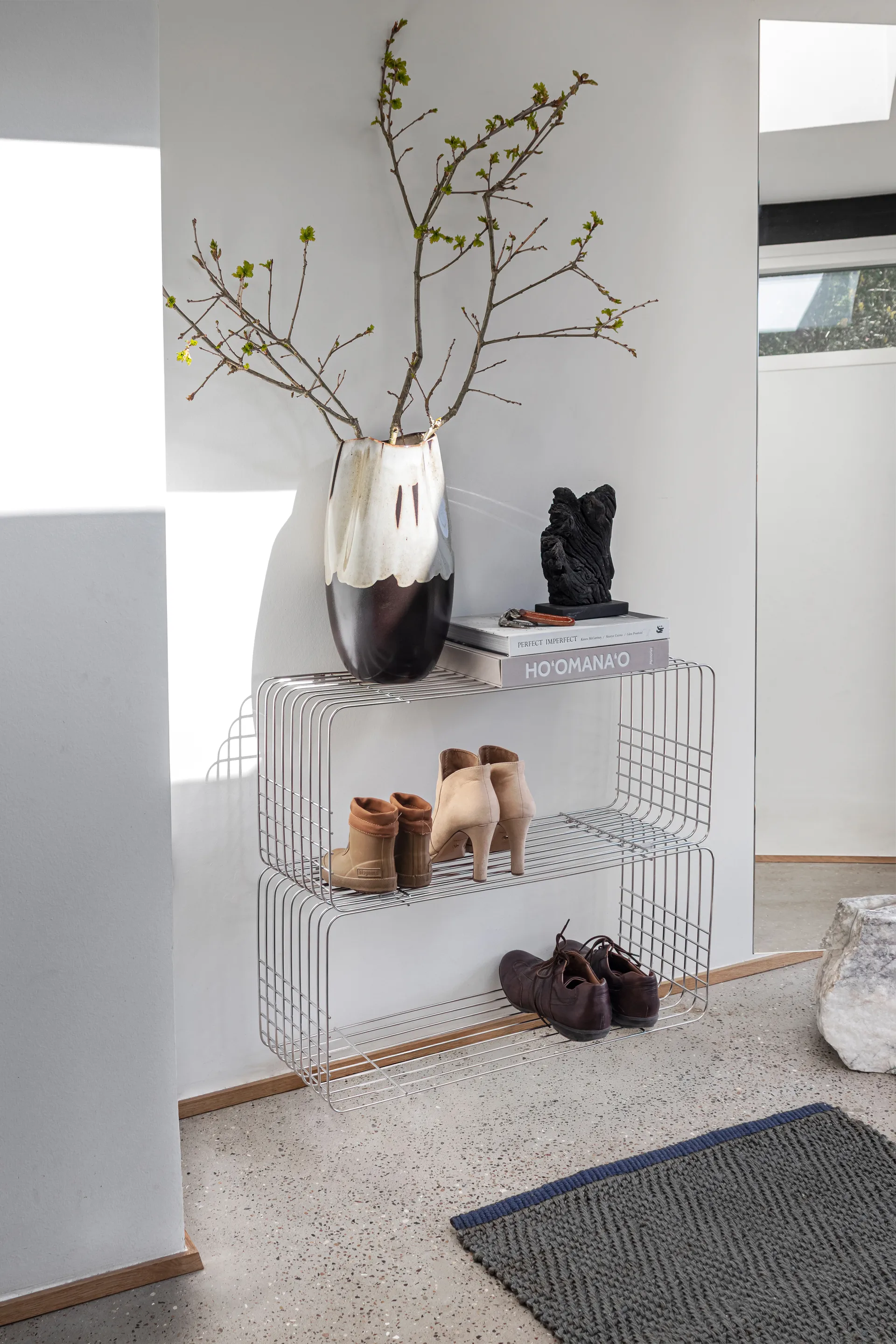 Wire hylla 31x70x26 cm, Chrome Mette Ditmer