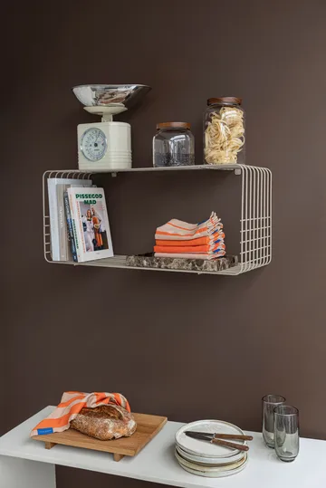 Wire hylla - Sand, 31x70x26 cm - Mette Ditmer