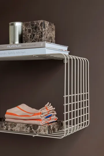 Wire hylla - Sand, 31x70x26 cm - Mette Ditmer