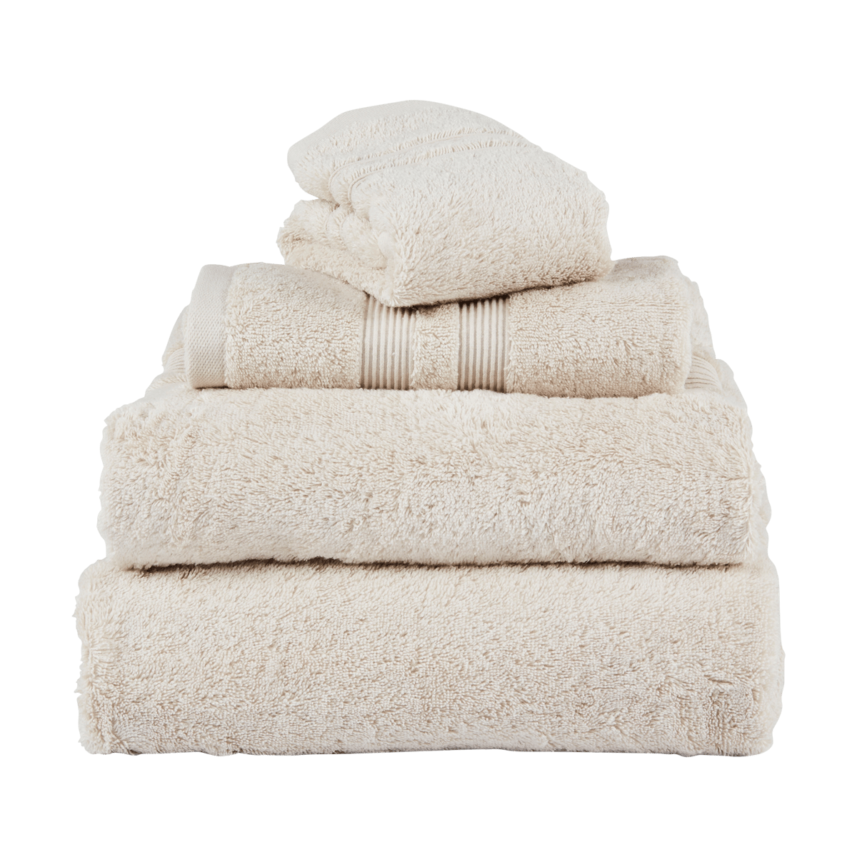 Mille Notti Fontana Handduk EKO Ivory, 100x150 cm | Skandinavisk Design | Badlakan | Vit