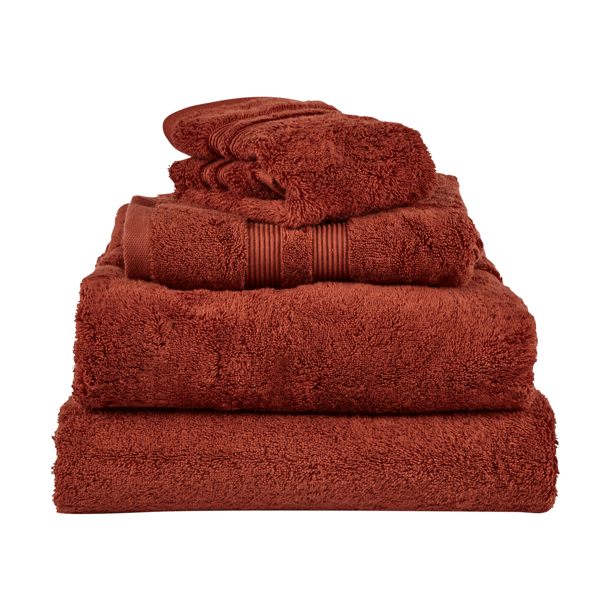 Mille Notti Fontana Handduk EKO Rost, 100x150 cm | Skandinavisk Design | Badlakan | Orange