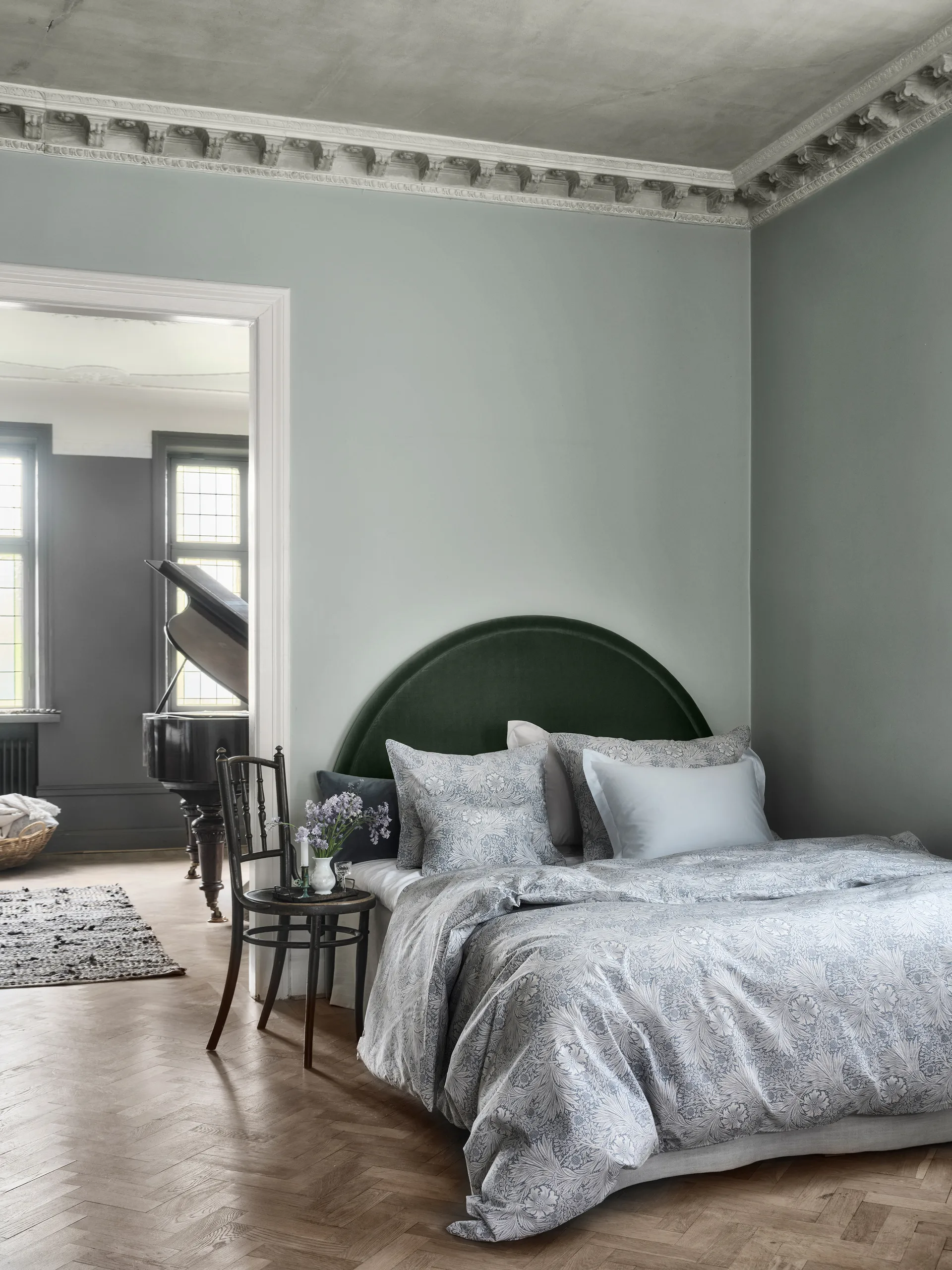 Morris & Co. Marigold Påslakan, Blå, 150x210 cm Mille Notti