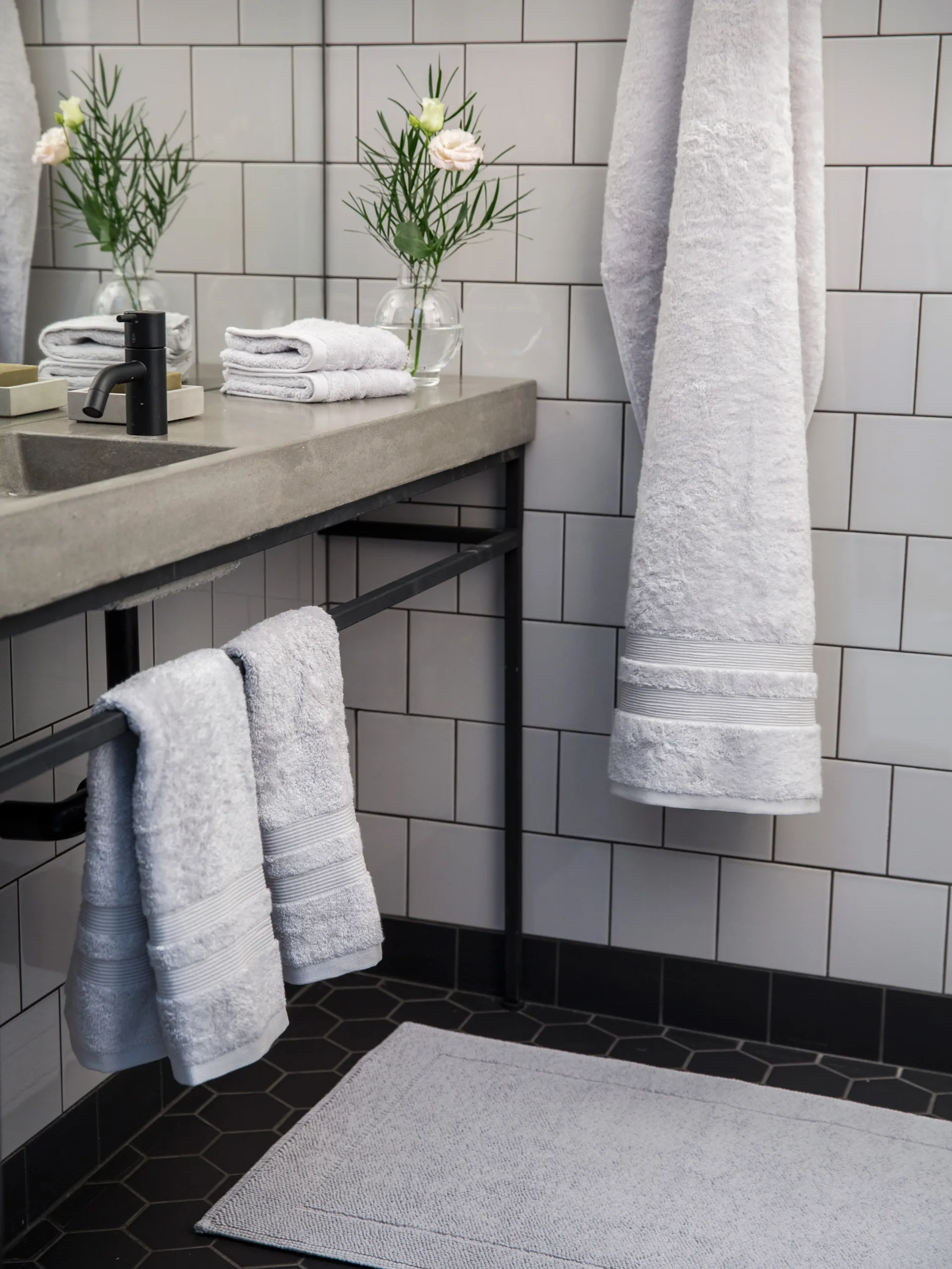 Portofino Badrumsmatta, Ljusgrå, 60x90 cm Mille Notti