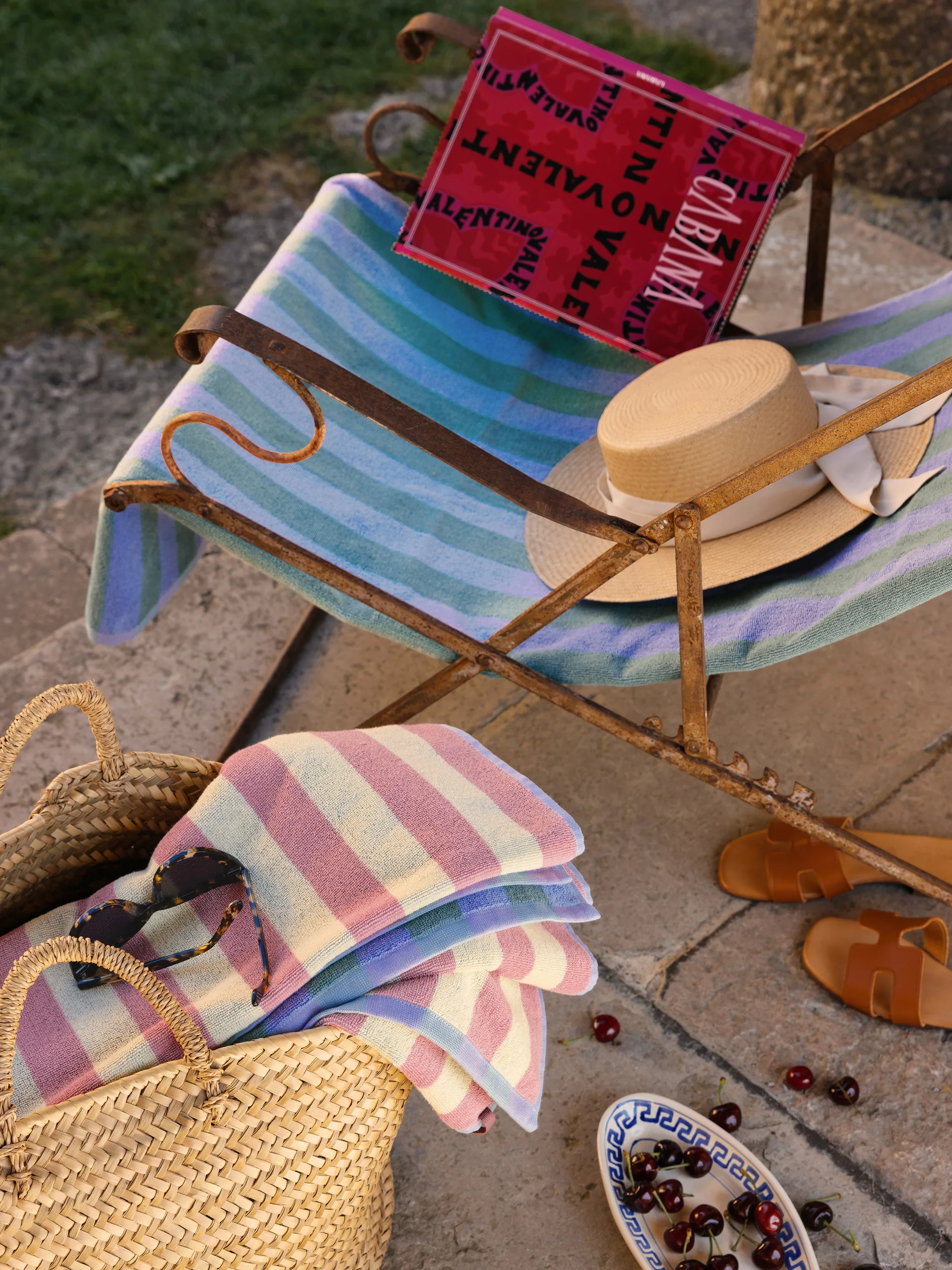 Positano strandbadlakan 100x180 cm, Ljusblå Mille Notti