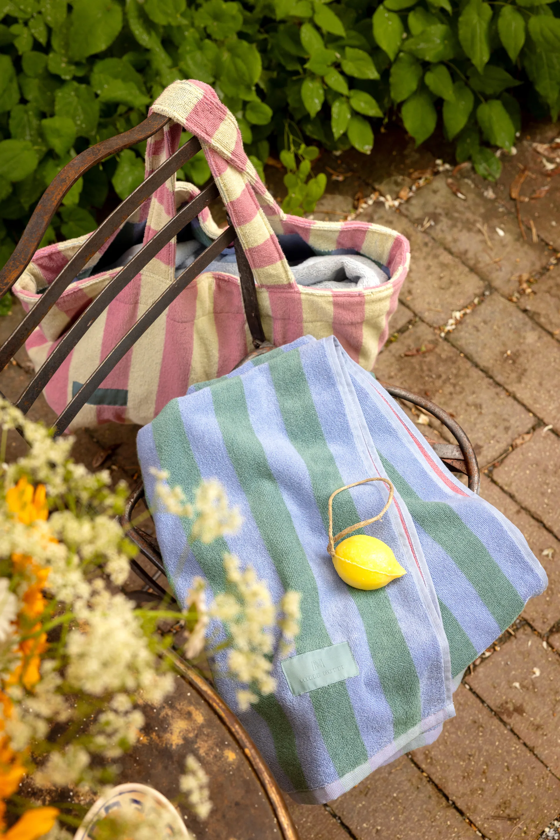 Positano strandbadlakan 100x180 cm, Ljusblå Mille Notti