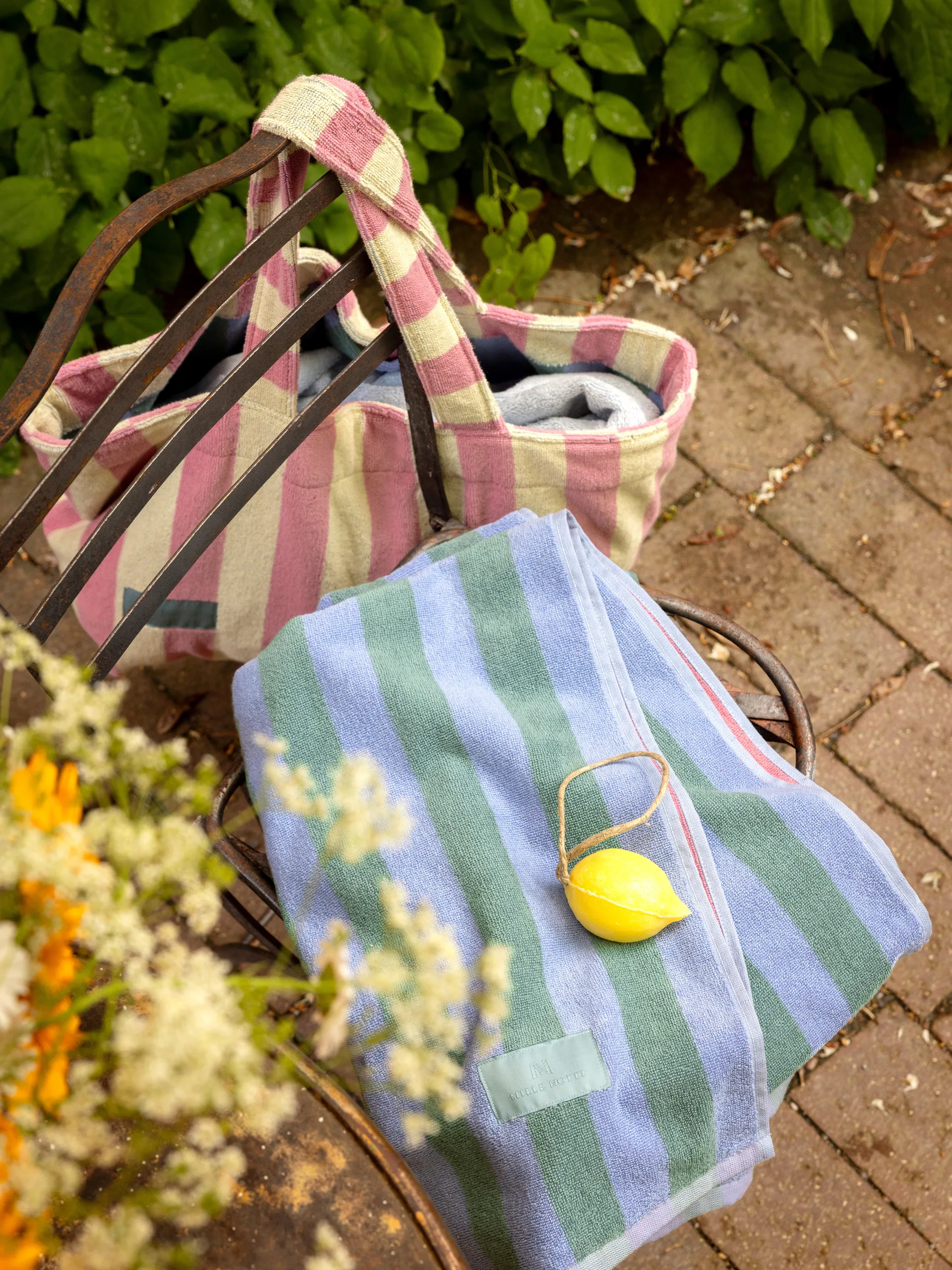 Positano strandbadlakan 100x180 cm, Ljusblå Mille Notti