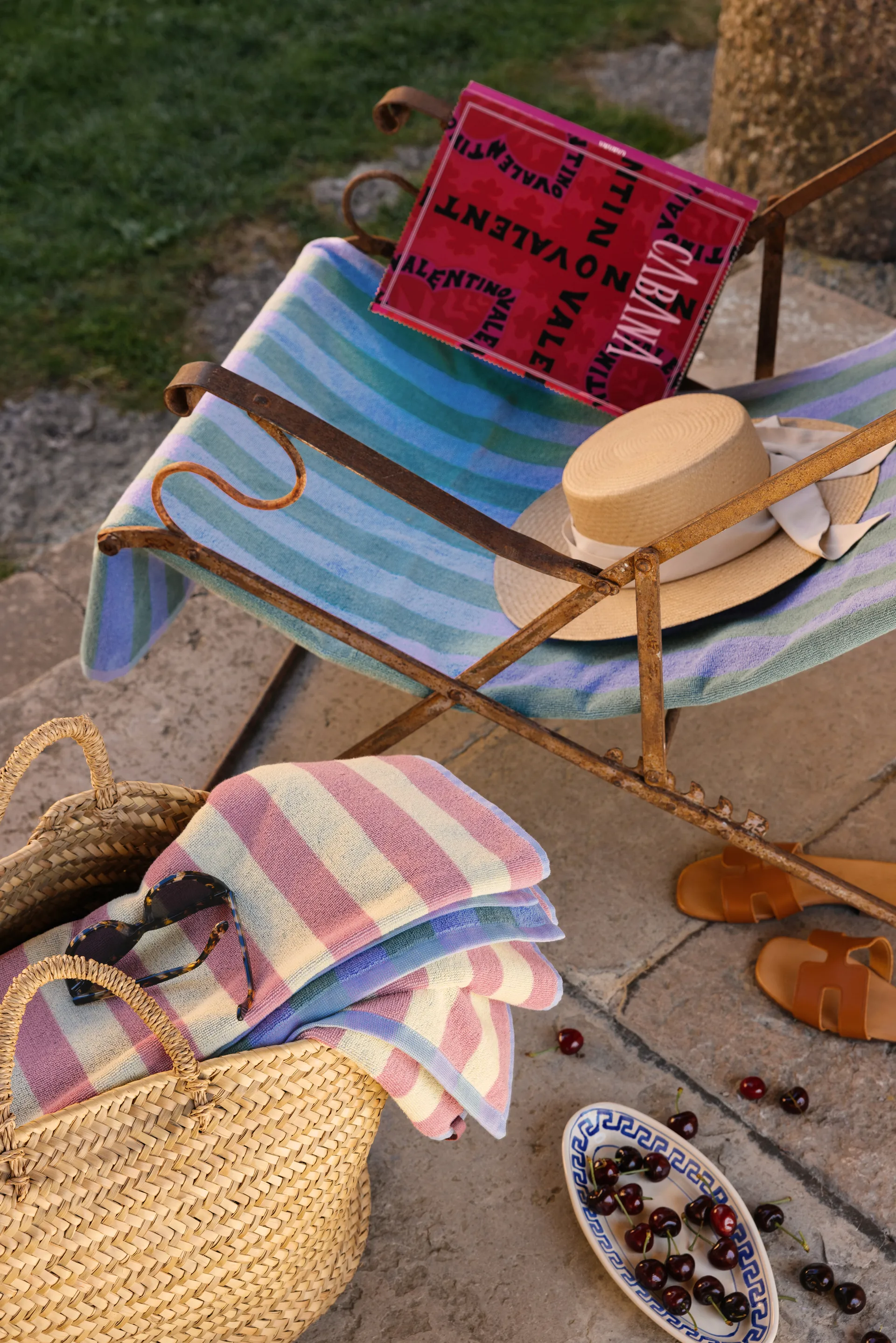 Positano strandbadlakan 100x180 cm, Ljusblå Mille Notti