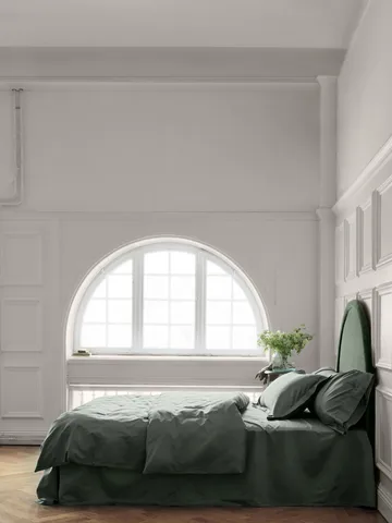 Satina Påslakan - Grön, 150x210 cm - Mille Notti