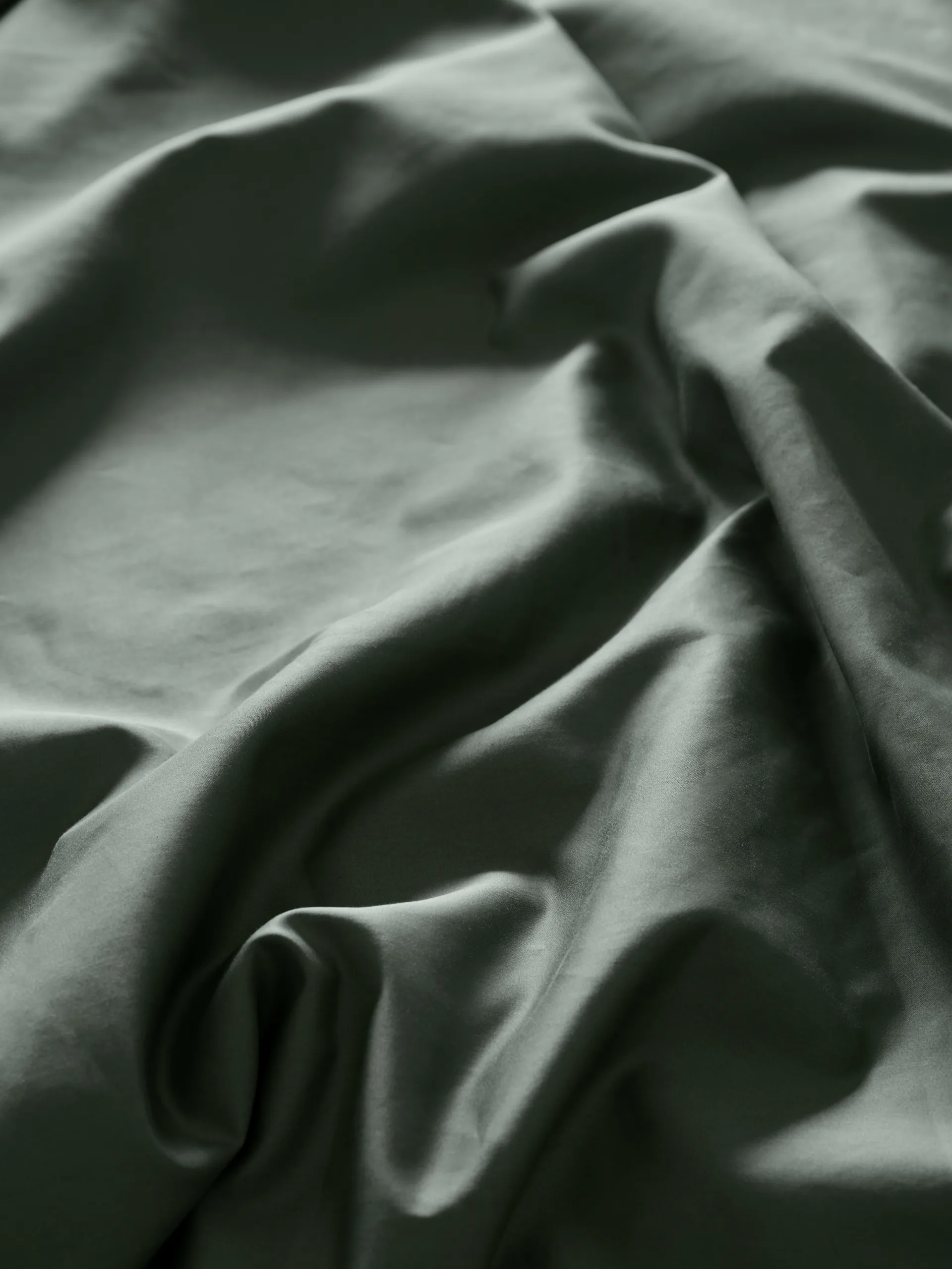 Satina Påslakan, Grön, 220x220 cm Mille Notti