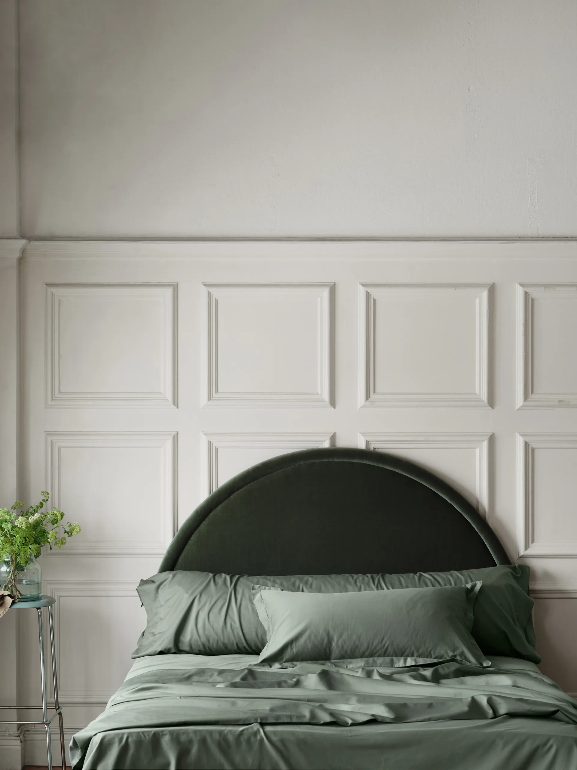 Satina Påslakan, Grön, 220x220 cm Mille Notti