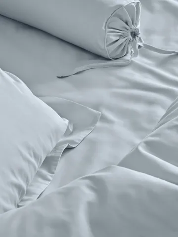 Satina Påslakan - Ljusblå, 150x210 cm - Mille Notti