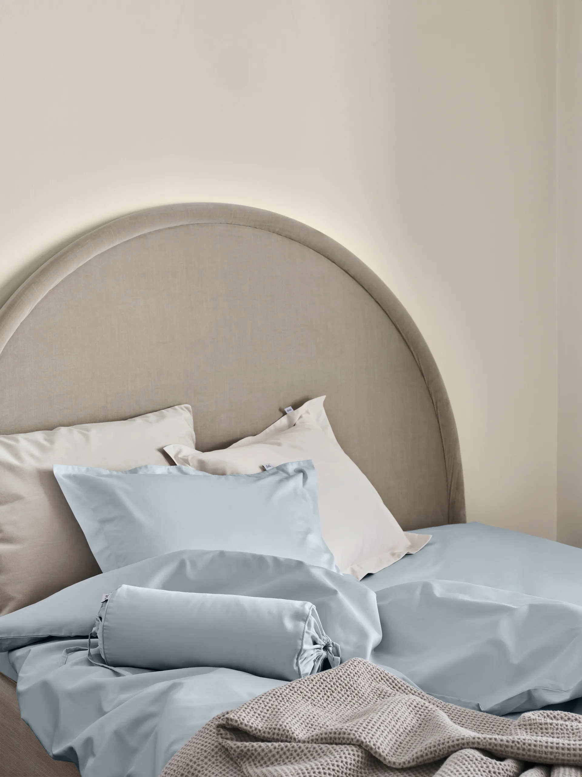 Satina Påslakan, Ljusblå, 150x210 cm Mille Notti