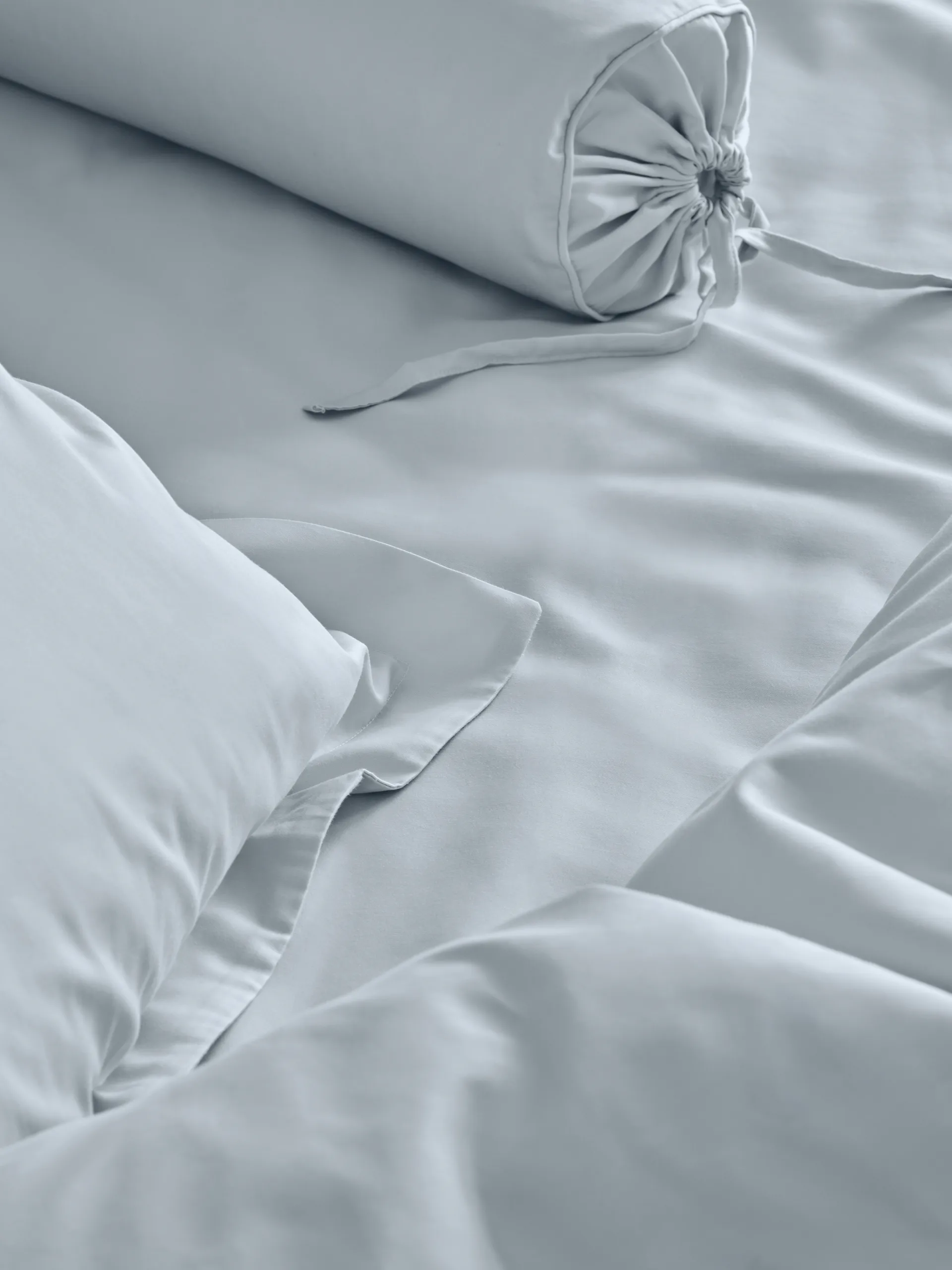 Satina Påslakan, Ljusblå, 220x220 cm Mille Notti