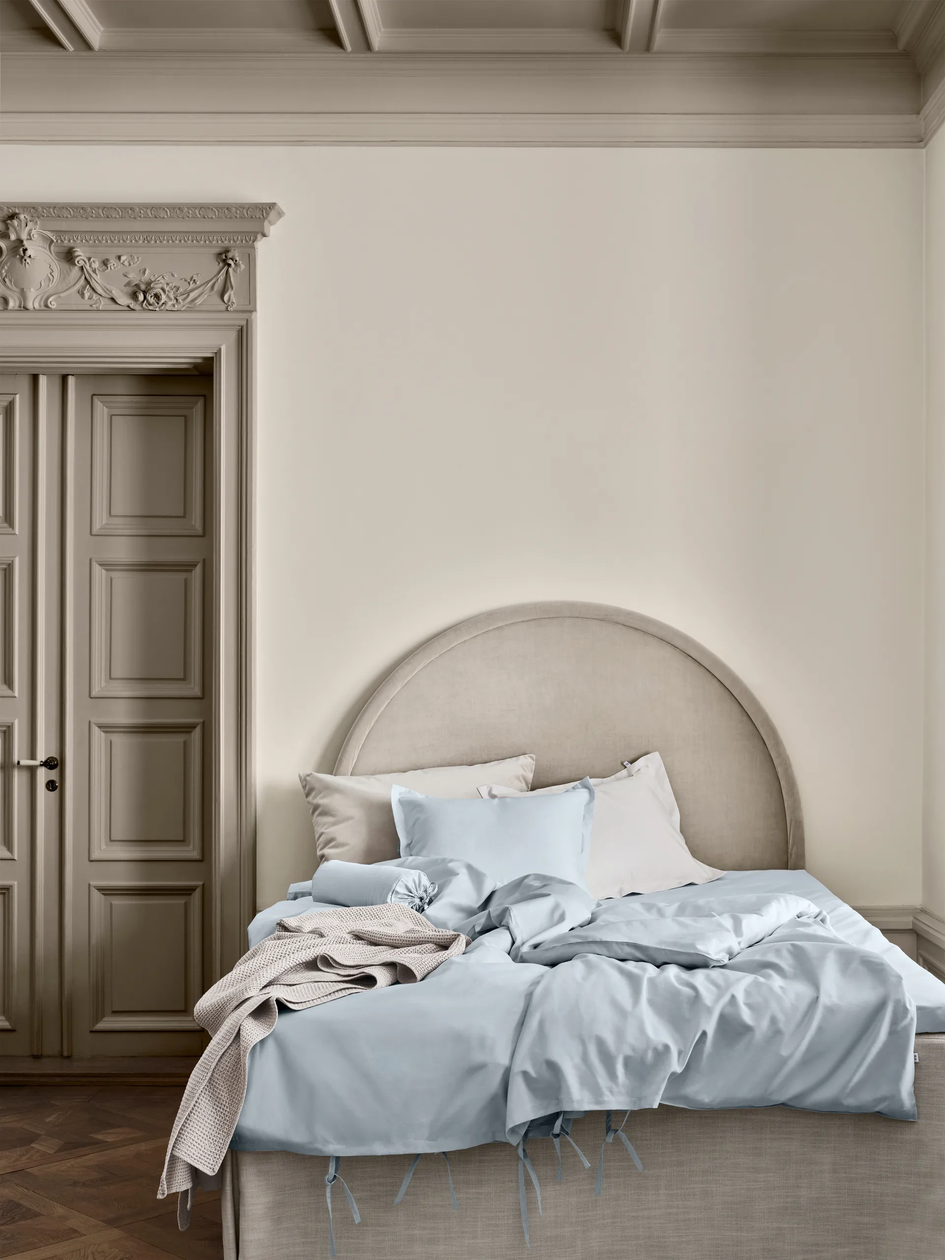 Satina Påslakan, Ljusblå, 220x220 cm Mille Notti