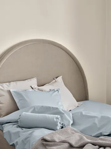 Satina plain örngott - Ljusblå, 50x90 cm - Mille Notti