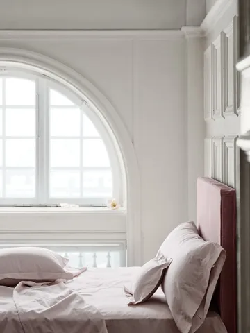 Satina plain örngott - Rosa, 50x90 cm - Mille Notti