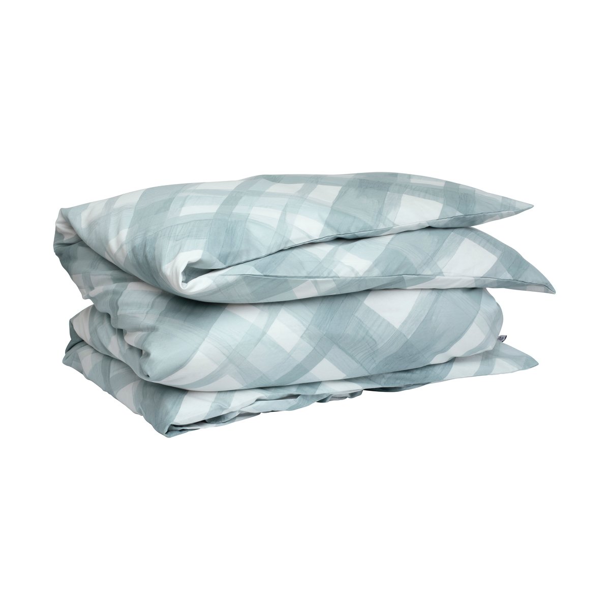 Mille Notti Spazzola påslakan Aqua, 220x220 cm | Skandinavisk Design | Påslakan | Blå