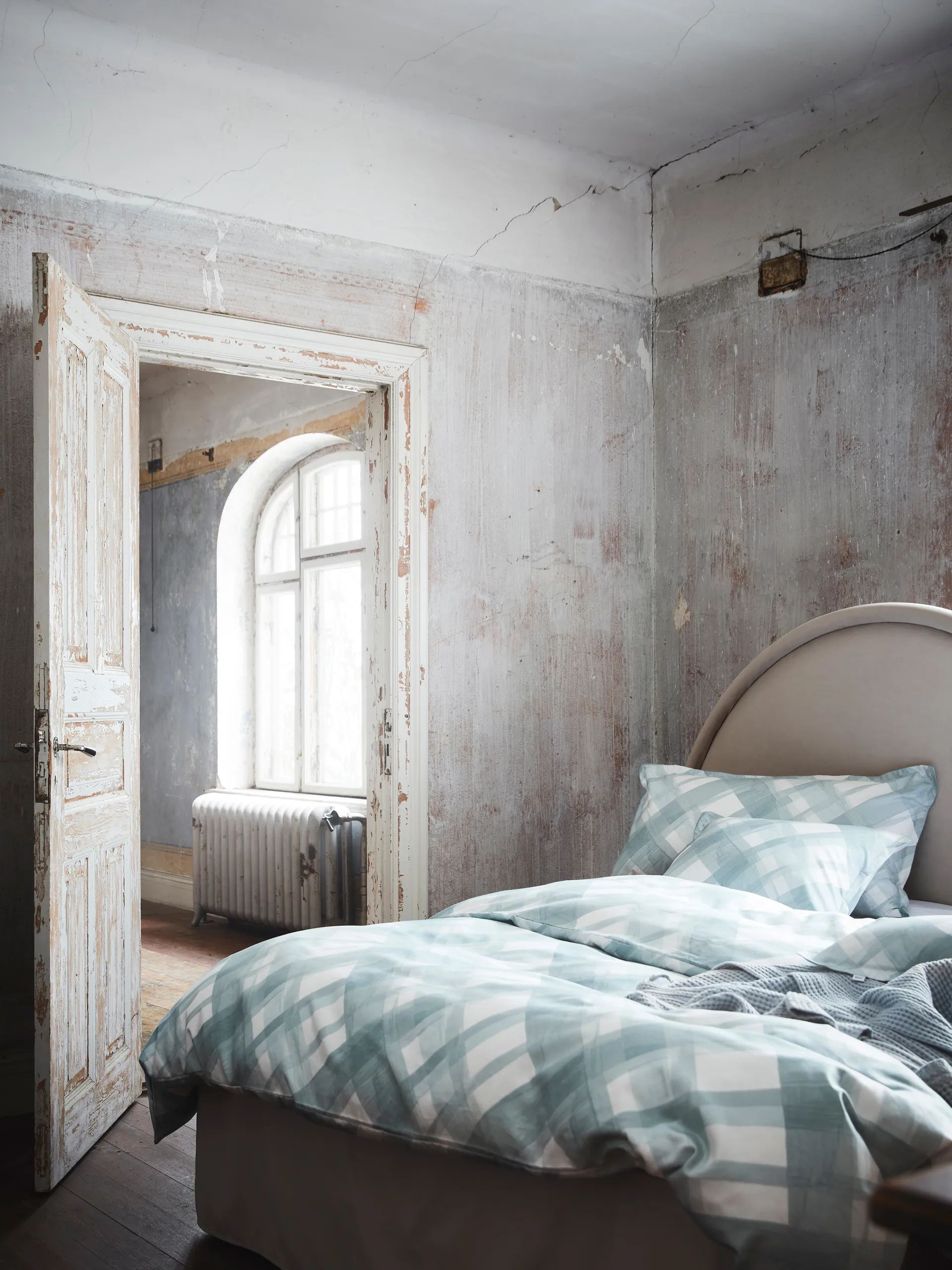 Spazzola påslakan, Aqua, 220x220 cm Mille Notti