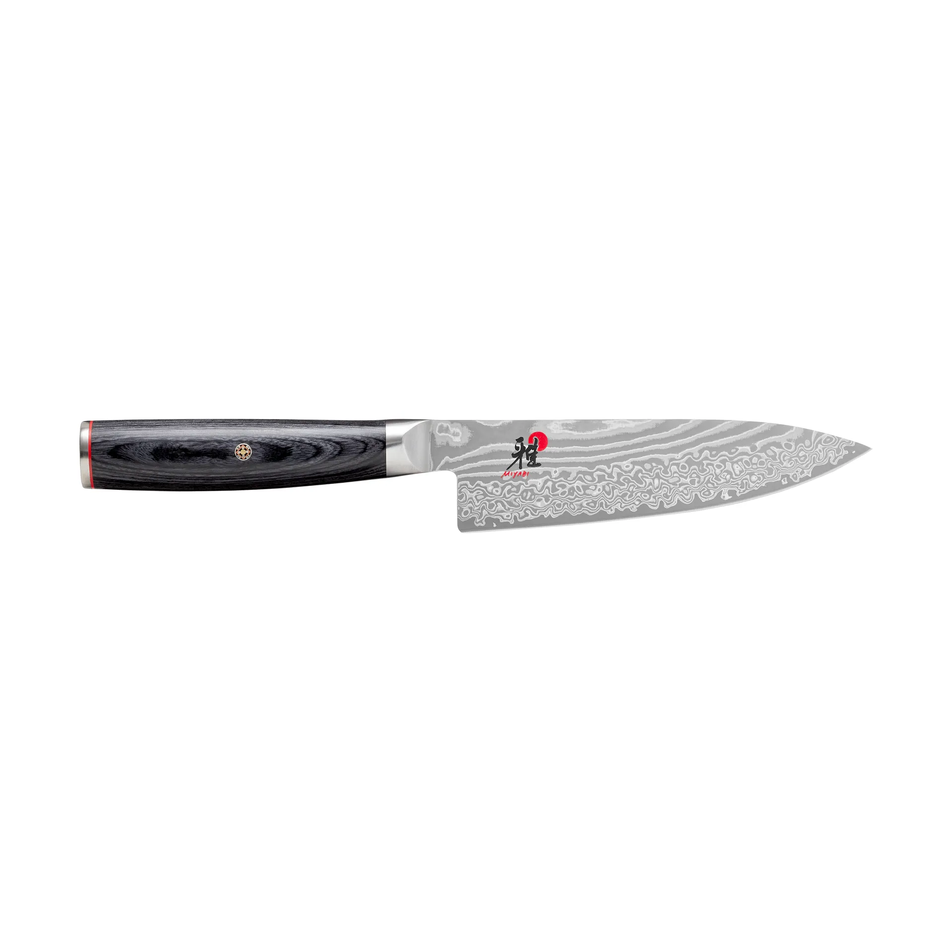 Raw 5000FCD kockkniv gyutoh 16 cm, Damaskus-svart Miyabi