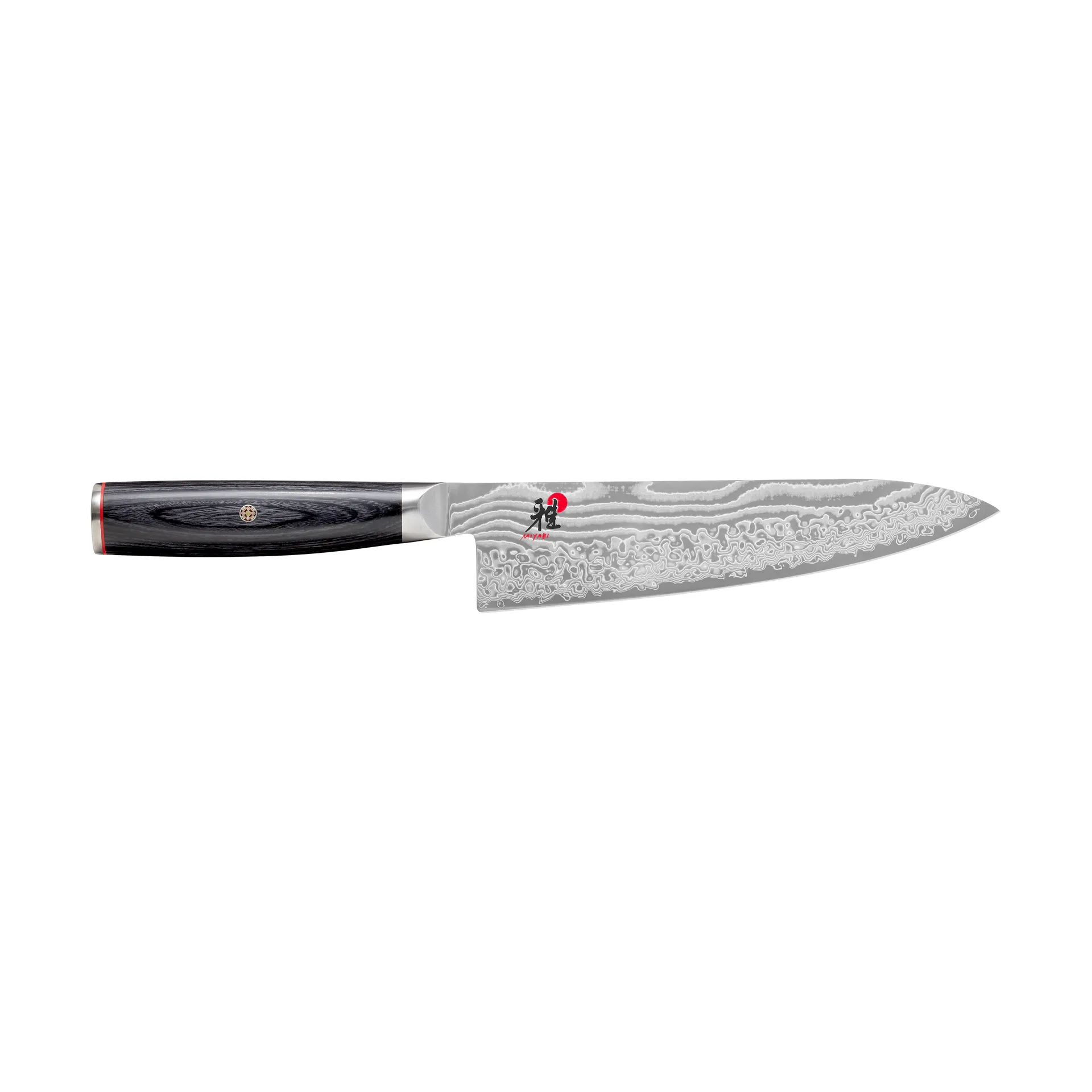 Raw 5000FCD kockkniv gyutoh 20 cm, Damaskus-svart Miyabi