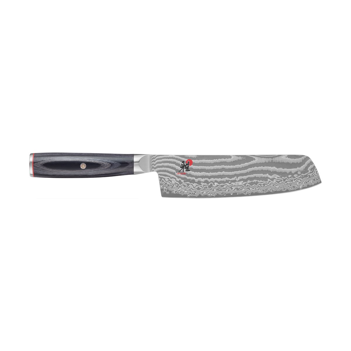 Miyabi Raw 5000FCD nakiri fruktkniv rektangulär 17 cm Damaskus-svart