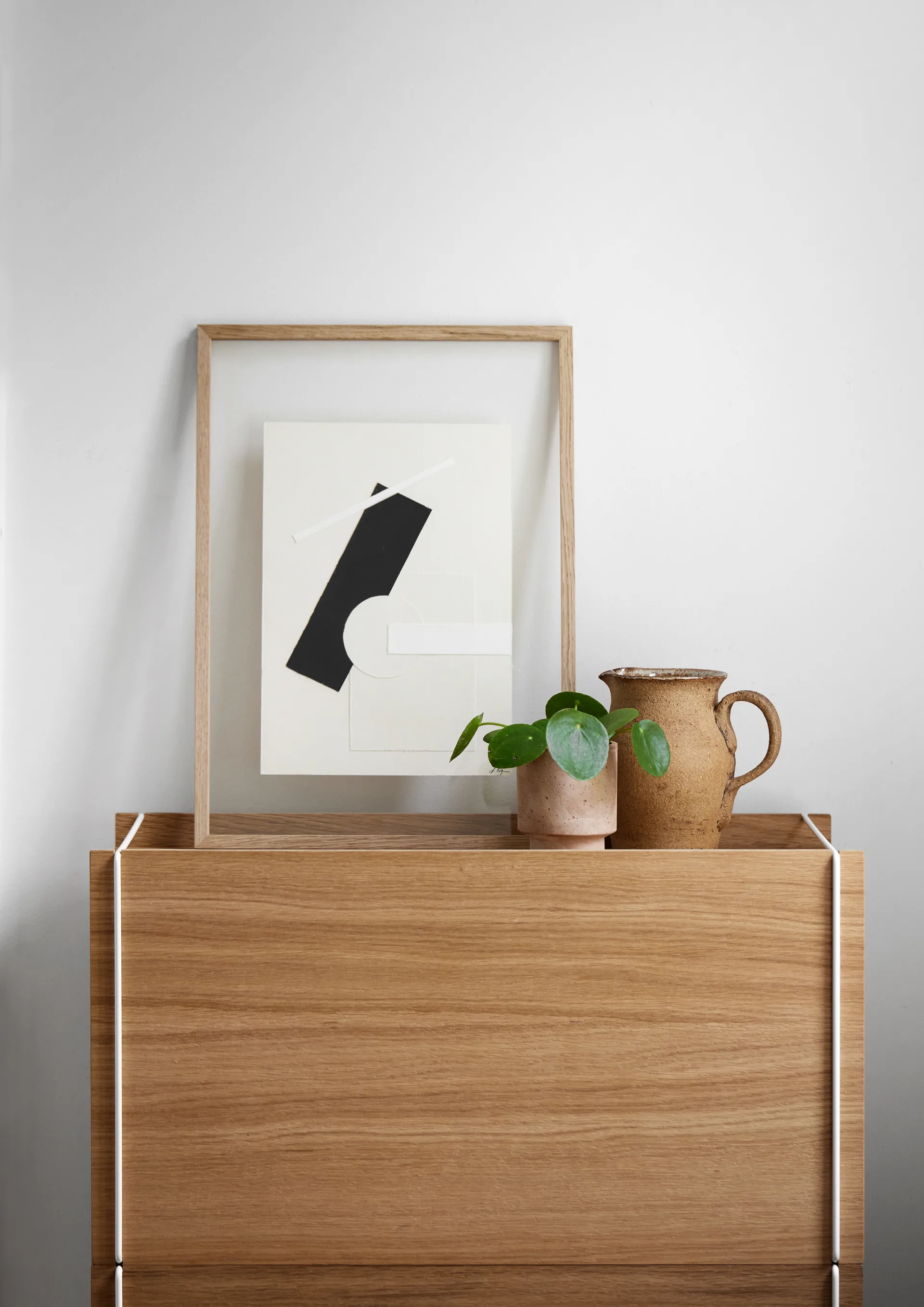 Förvaringslåda ek 33x60 cm, Wood, white MOEBE