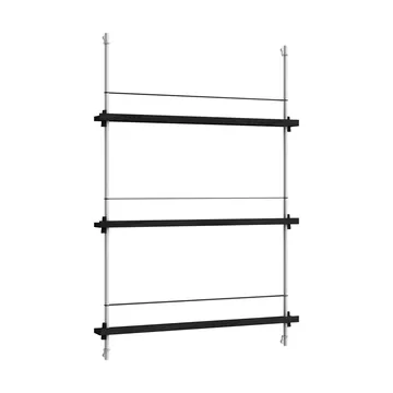 Magazine Shelving tidningsställ - Black-rostfritt stål, 85x115x7 cm, MS.115.1 - MOEBE