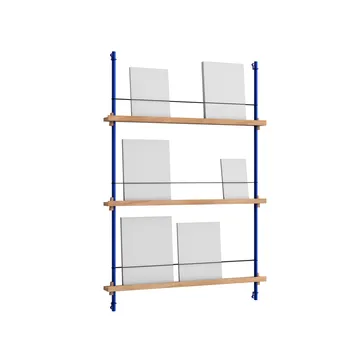 Magazine Shelving tidningsställ - Ek-deep blue, 85x115x7 cm, MS.115.1 - MOEBE