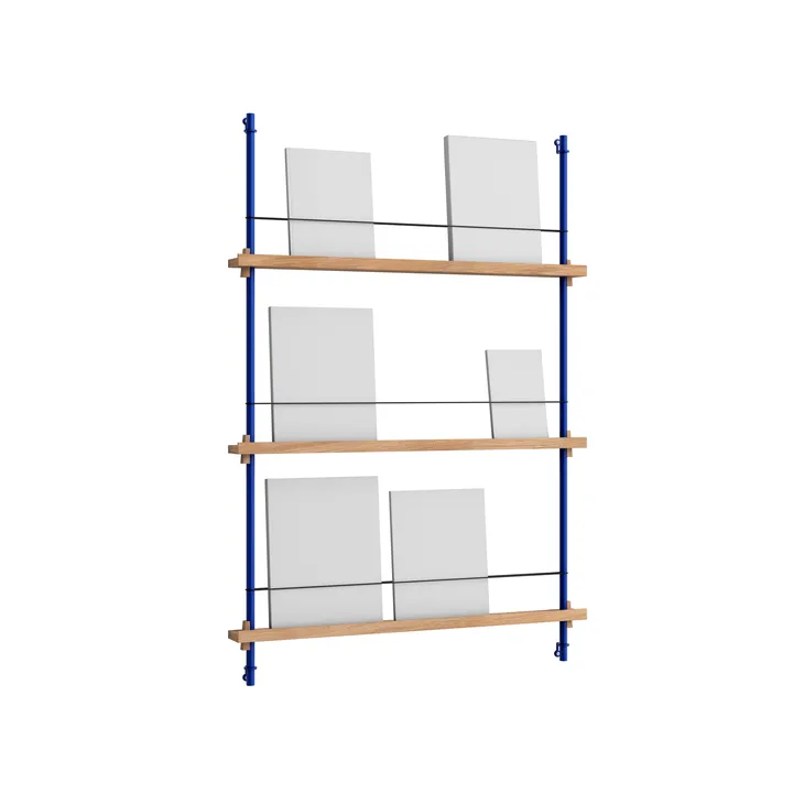 Magazine Shelving tidningsställ - Ek-deep blue, 85x115x7 cm, MS.115.1 - MOEBE