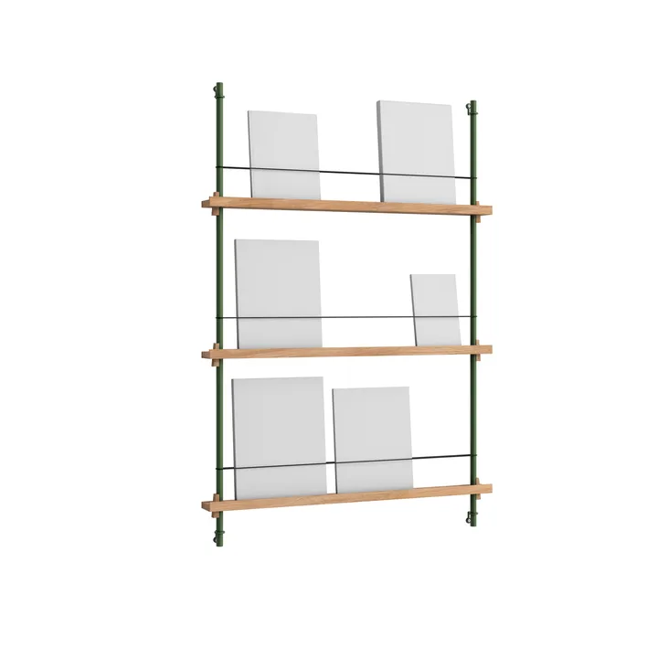 Magazine Shelving tidningsställ - Ek-pine green, 85x115x7 cm, MS.115.1 - MOEBE