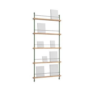 Magazine Shelving tidningsställ - Ek-pine green, 85x180x7 cm, MS.180.1 - MOEBE